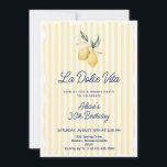 Invitation La Dolce Vita (tout âge) Fête d'anniversaire<br><div class="desc">Parfait pour une table extérieure sous des lampes à cordes ou une réunion intérieure intimiste,  il prépare le décor pour un anniversaire rempli de saveurs fraîches,  de bon vin,  et encore mieux compagnie. Personnalisez avec les détails de votre événement et envoyez numériquement ou en version imprimée.</div>