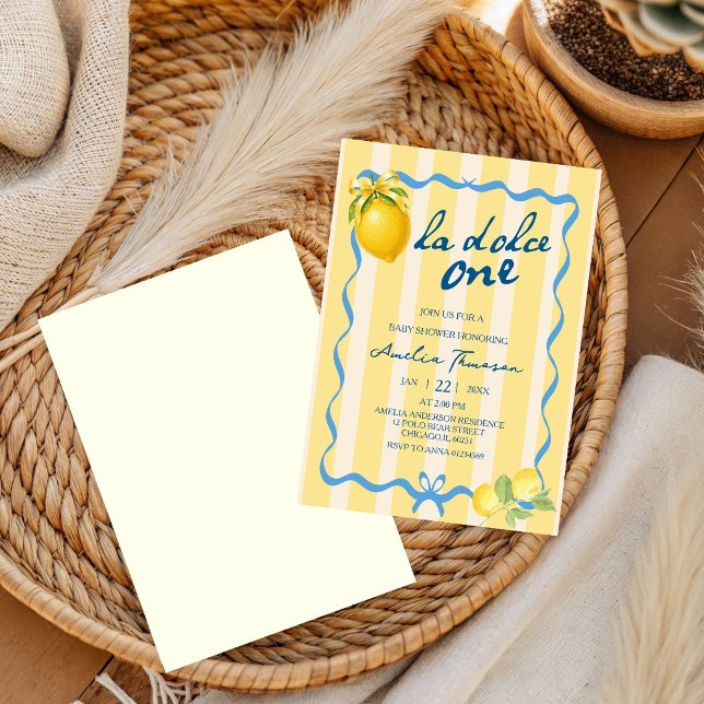 Invitation La dolce vita un Freshly shower de bébé au citron (Créateur téléchargé)