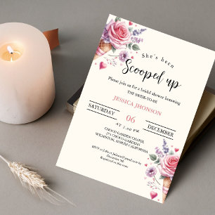 Invitation La douche nuptiale à la crème glacée, elle a été s