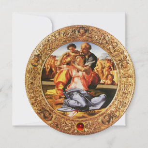 Invitation LA FAMILLE SAINTE FAMILLE FÊTE DE NOËL Red Ruby Ge