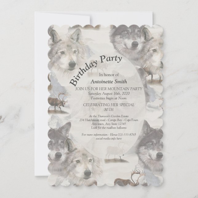 Invitation La faune canadienne (Devant)