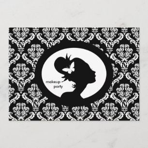 Invitation La femme du papillon de maquillage