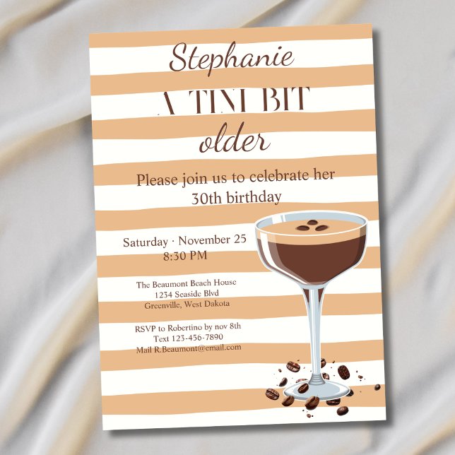 Invitation La femme est un tout petit peu plus âgée Espresso  (Créateur téléchargé)