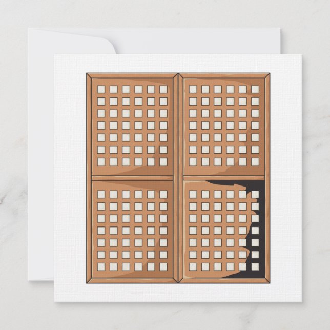 Invitation La fenêtre antique faite sur commande de Capiz (Devant)