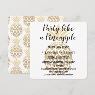 Invitation La fête comme une Fête des mariées d'ananas