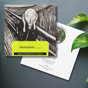 Invitation La fête d'anniversaire de Scream Munch