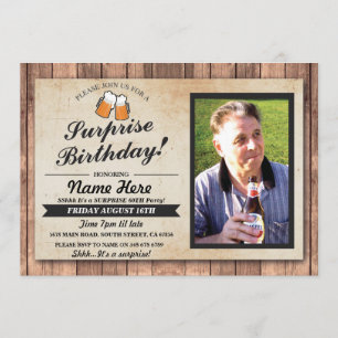 Invitation La fête d'anniversaire de surprise de photo