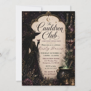 Invitation La fête d'anniversaire du club Cauldron