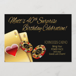 Invitation La fête de casino de Matt DEMANDEZ-MOI DE METTRE L