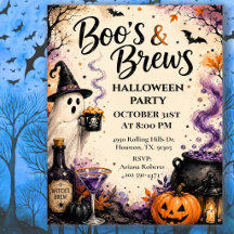 La fête de cocktails d'Halloween Boo's & Brews