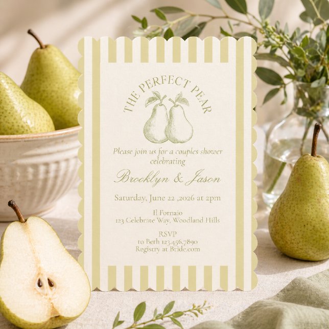 Invitation La Fête de Fiançailles des Couples de la Poire Par (Créateur téléchargé)