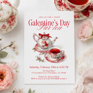 Invitation La fête de Galentine Par-tea