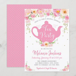 Invitation La Fête de la mariée de thé arrosent l'invitation