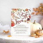 Invitation La fête d'engagement des Citrouilles de la récolte<br><div class="desc">Les Russes tombent amoureux des invitations à des fêtes de fiançailles avec des plumes de saumon,  des fleurs d'automne,  des feuilles en chute,  des citrouilles,  des champignons et des pommes.</div>