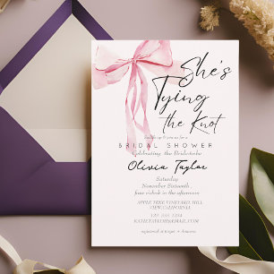 Invitation La Fête des mariées du noeud, elle pleure