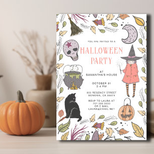 Invitation La fête d'Halloween de Witch Kid Spooktacular