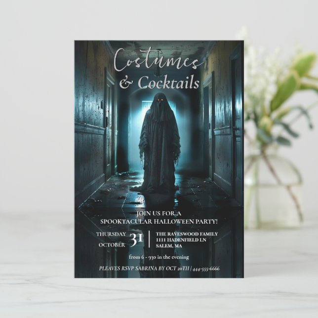 Invitation La fête d'Halloween Déplaisante à l'étranger (Debout devant)