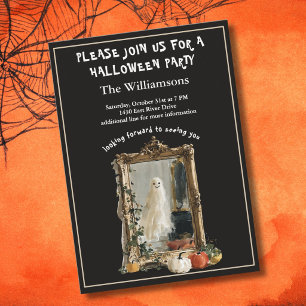 Invitation **La fête d'Halloween élégante sur mesure (avec hu