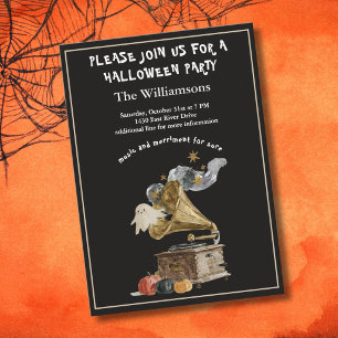 Invitation **La fête d'Halloween élégante sur mesure (avec hu