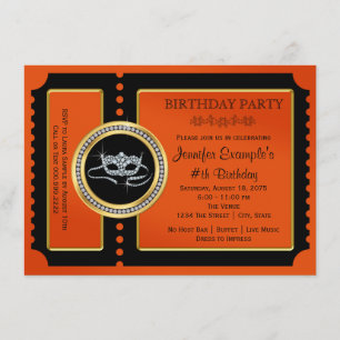 Invitation La fête mascarade d'Halloween
