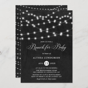 Invitation La ficelle rustique allume le brunch de baby