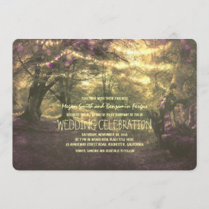 Invitation La ficelle rustique de région boisée allume