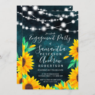 Invitation La ficelle turquoise rustique allume le