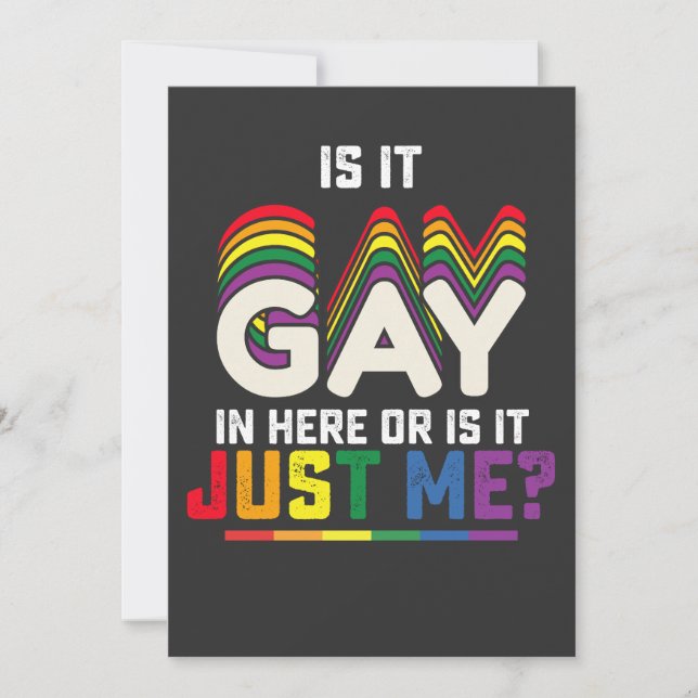 Invitation La Fierté LGBT Est Gay Ici Ou Est-Ce Juste Moi (Devant)