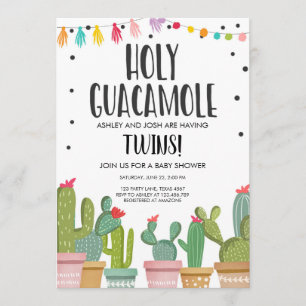 Invitation La fiesta sainte de guacamole jumelle l'invitation