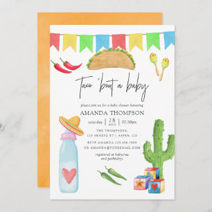Invitation La Fiesta Taco mexicaine à propos d'un Baby shower