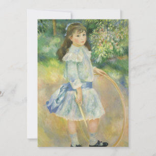 Invitation La fille au cerceau de Pierre Renoir, Fête d'anniv