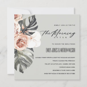 INVITATION LA FLORE DE MONSTERA DE RUST GRIS LE MATIN APRÈS L