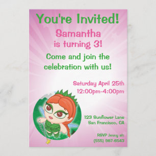 Invitation La forêt magique d'Alyssa