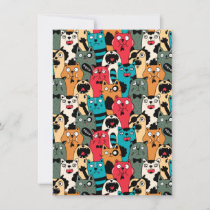 Invitation La foule de chats