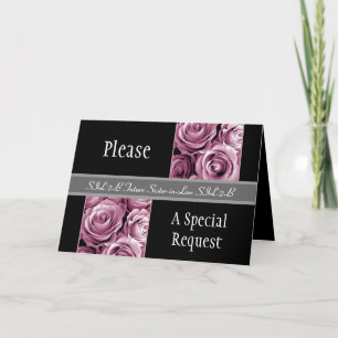 Invitation La FUTURE BELLE-SOEUR de roses ROSES soit ma