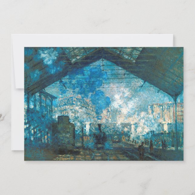 Invitation La Gare Saint-Lazare par Claude Monet (Devant)