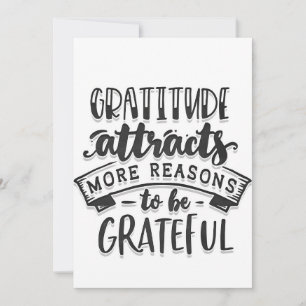 Invitation La gratitude attire plus de raisons d'être reconna