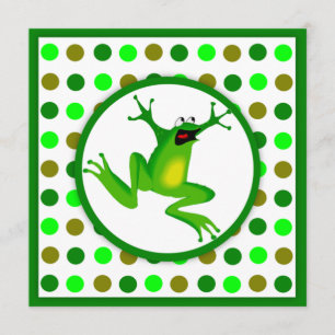 Invitation La grenouille des enfants et l'anniversaire vert