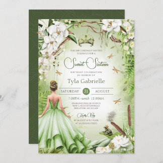 Invitation La Grenouille Prince Fairytale Princesse Sweet 16