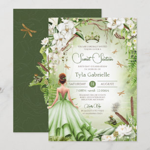 Invitation La Grenouille Prince Sweet 16 Princesse Anniversai