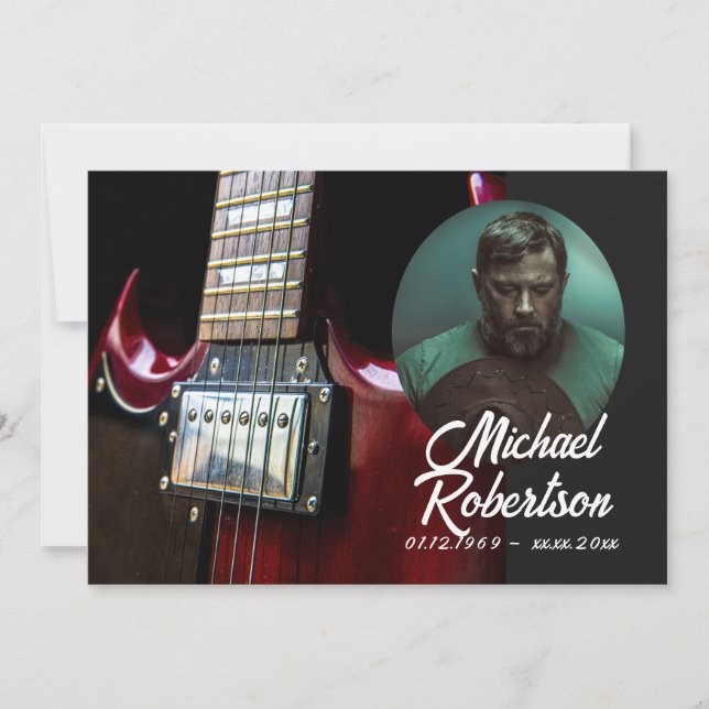 Invitation La Guitare Rouge fête la vie (Devant)