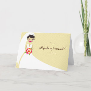 Invitation la JEUNE MARIÉE 311-UPDO vous serez ma demoiselle