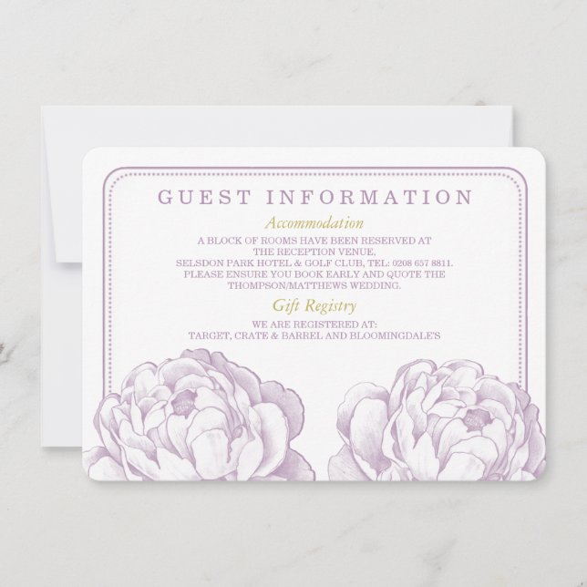 Invitation La jolie collection de Mariages floraux Peony (Devant)