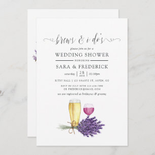 Invitation La Lavande D'Aquarelle Se Lève Avant Les I Do