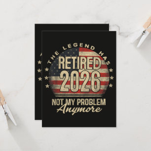Invitation La légende a pris sa retraite 2026 drôle 