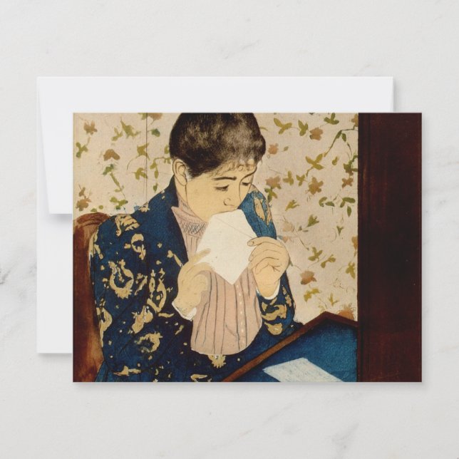Invitation La Lettre de Mary Cassatt (vers 1891) (Devant)