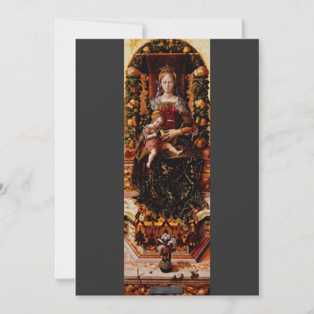 Invitation La Madonna della Candeletta Carlo Crivelli Art (Devant)