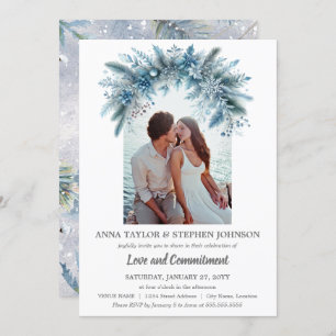 Invitation La magie de l'hiver Cérémonie d'engagement photo