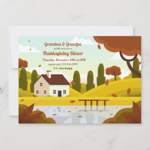 Invitation La maison de grand-mère nous allons 