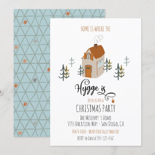 Invitation La maison est où l'Hygge est la fête de Noël